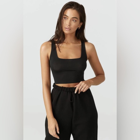 Joah Brown Tops - Joah Brown Square Neck Crop Tank
